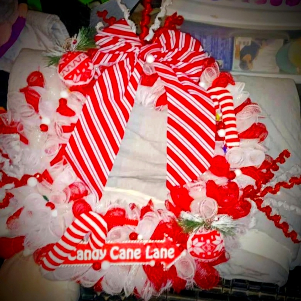Deco Mesh Christmas Wreath